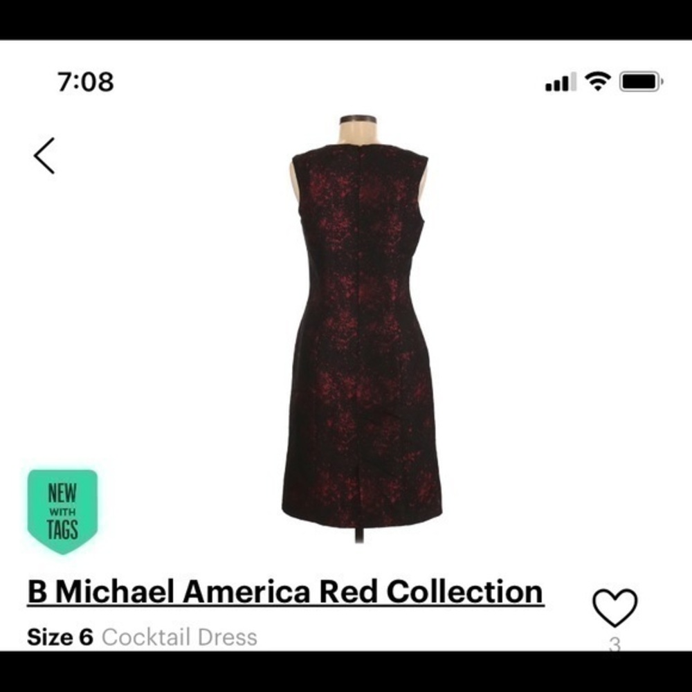 B Michael America red Collection dress